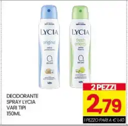 Eurospar DEODORANTE SPRAY LYCIA offerta