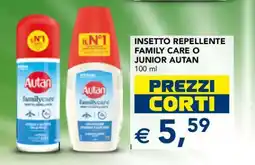 Esselunga INSETTO REPELLENTE FAMILY CARE O JUNIOR AUTAN offerta