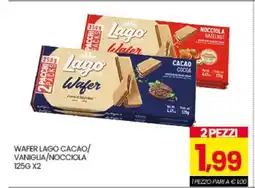 Eurospar WAFER LAGO CACAO/VANIGLIA/NOCCIOLA offerta