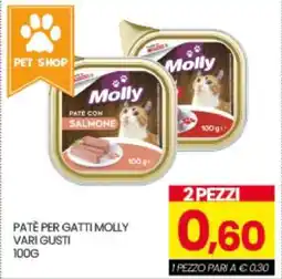 Eurospar PATÈ PER GATTI MOLLY offerta
