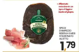 Eurospar SPECK D'AMPEZZO RISERVA 6 MESI STAGIONATO ALLETTO offerta