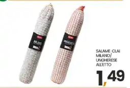 Eurospar SALAME CLAI MILANO/UNGHERESE ALL'ETTO offerta