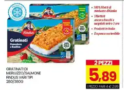 Eurospar GRATINATI DI MERLUZZO/SALMONE FINDUS VARI TIPI offerta