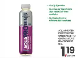 Eurospar AQUA PROTEIN PROFESSIONAL SAN BENEDETTO GUSTO MELA E LEMONGRASS 0,4L offerta