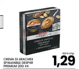 Eurospar CREMA DI ARACHIDI SPALMABILE DESPAR PREMIUM 20G X4 offerta