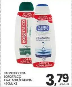 Eurospar BAGNODOCCIA BOROTALCO IDRATANTE/ORIGINAL 450ML X2 offerta