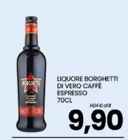 Eurospar LIQUORE BORGHETTI DI VERO CAFFÈ ESPRESSO offerta
