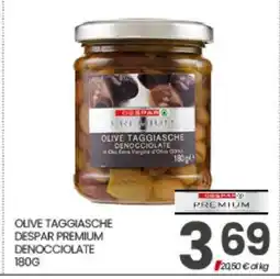 Eurospar OLIVE TAGGIASCHE DESPAR PREMIUM DENOCIOCLATE 180G offerta