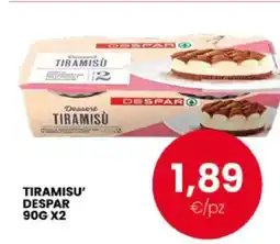 Eurospar TIRAMISU' DESPAR 90G X2 offerta