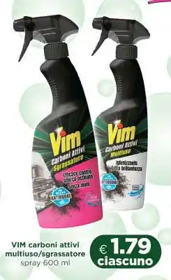 Acqua & Sapone VIM carboni attivi multiuso/sgrassatore offerta