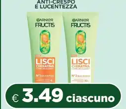Acqua & Sapone Garnier Fructis Lisci Cheratina Shampoo e Balsamo offerta