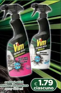 Acqua & Sapone VIM carboni attivi multiuso/sgrassatore offerta