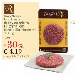 Conad Reparto Macelleria Hamburger di bovino adulto I NOSTRI ORI offerta