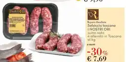 Conad Reparto Macelleria Salsiccia toscana I NOSTRI ORI suino nato e allevato in Toscana offerta