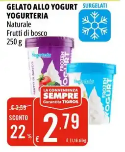 Tigros Gelato allo yogurt surgelati YOGURTERIA offerta