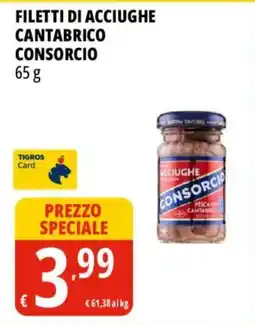 Tigros Filetti di acciughe cantabrico CONSORCIO offerta