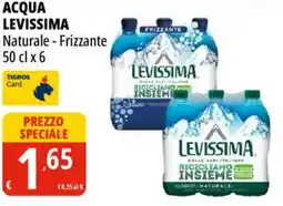 Tigros Acqua levissima naturale, frizzante offerta