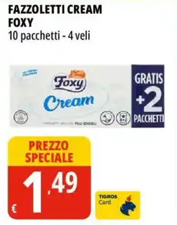 Tigros Fazzoletti cream FOXY offerta