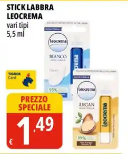 Tigros Stick labbra LEOCREMA offerta