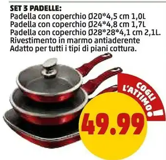 PENNY Set 3 padelle offerta