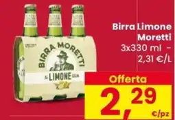 Despar Birra Limone Moretti offerta