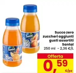 Despar Succo zero zuccheri aggiunti Santal offerta