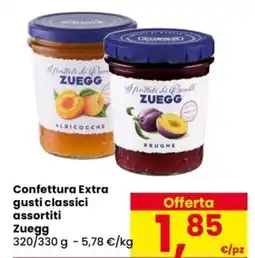 Despar Confettura Extra gusti classici assortiti Zuegg offerta