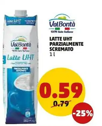 PENNY Latte parzialmente scremato microfiltrato uht a lunga conservazione 1000 g(ml) offerta