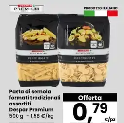 Despar Pasta di semola formati tradizionali Despar Premium offerta