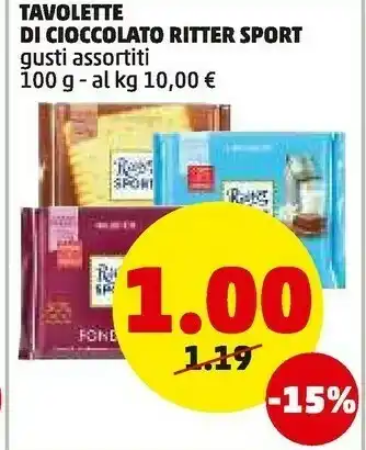 PENNY Cioccolato fondente 100 g(ml) offerta