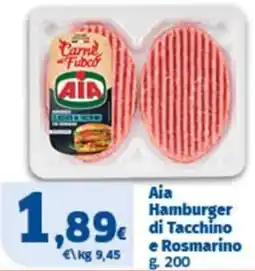 Sigma Aia Hamburger di Tacchino e Rosmarino offerta