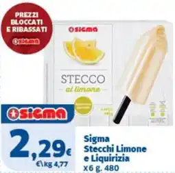 Sigma Sigma Stecchi Limone e Liquirizia offerta