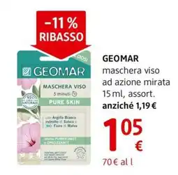 dm drogerie markt GEOMAR maschera viso ad azione mirata offerta