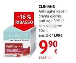 dm drogerie markt CLINIANS Antirughe Repair crema giorno anti-age SPF 15 con collagene offerta