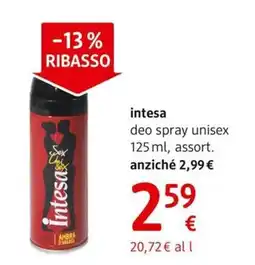 dm drogerie markt intesa deo spray unisex offerta