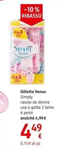 dm drogerie markt Gillette Venus Simply rasoio da donna usa e getta 3 lame offerta