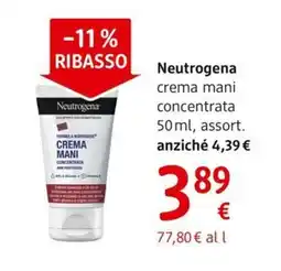 dm drogerie markt Neutrogena crema mani concentrata offerta