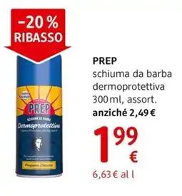 dm drogerie markt PREP schiuma da barba dermoprotettiva offerta