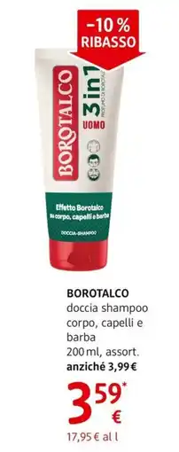 dm drogerie markt BOROTALCO doccia shampoo corpo, capelli e barba offerta