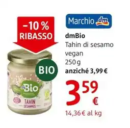 dm drogerie markt dmBio Tahin di sesamo vegan offerta