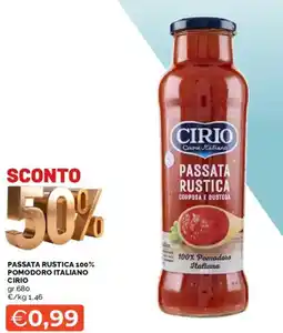 Mercatò Passata rustica 100% pomodoro italiano CIRIO offerta