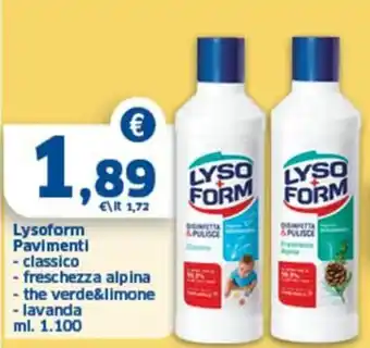 Sigma Lysoform Pavimenti offerta