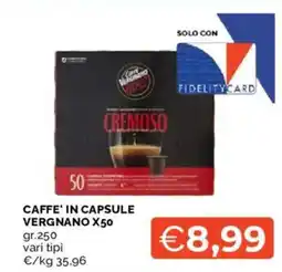 Mercatò Caffe' in capsule VERGNANO X50 offerta