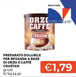 Mercatò Preparato solubile per bevanda a base di orzo e caffè CRASTAN offerta