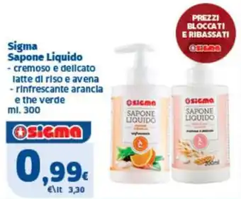 Sigma Sigma Sapone Liquido offerta