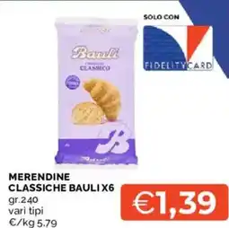 Mercatò Merendine classiche BAULI x6 offerta