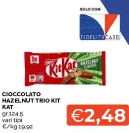 Mercatò Cioccolato hazelnut trio KIT KAT offerta