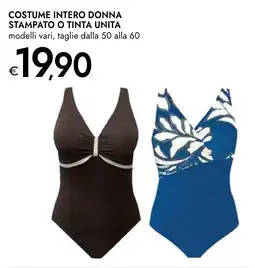 Bennet Costume intero donna stampato o tinta unita offerta