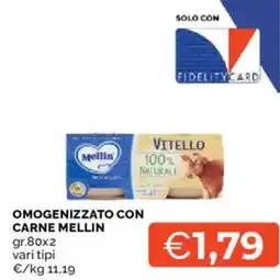 Mercatò Omogenizzato con carne MELLIN offerta