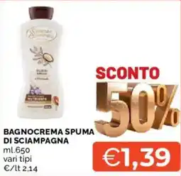 Mercatò Bagnocrema SPUMA DI SCIAMPAGNA offerta